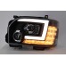 Toyota Hiace 14- Black Projector Head Lamp w Bar